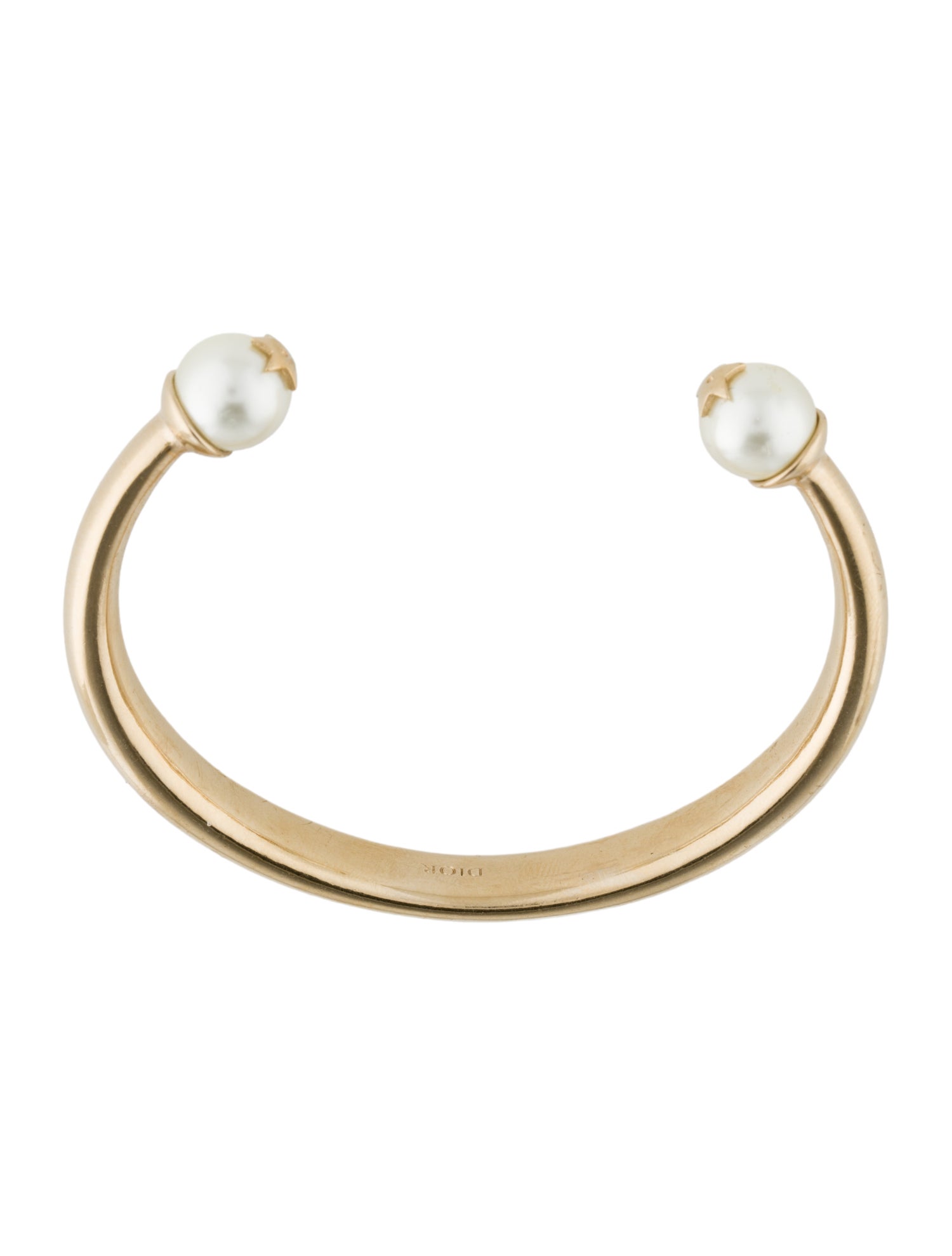 Christian Dior Faux Pearl Tribales Cuff Bracelet